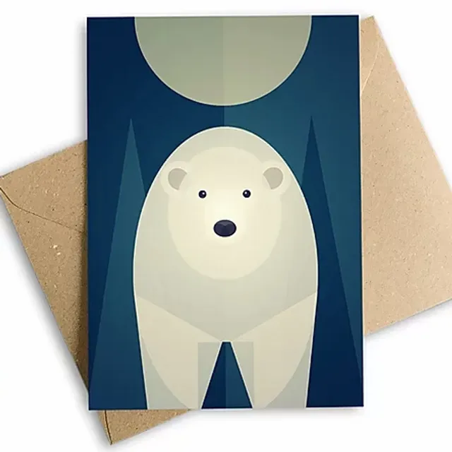 Polar Bear Greetings Card, Eco-Friendly