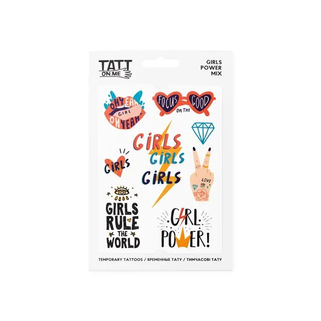 TATTon.me Girls Power Mix - cool temporary tattoos