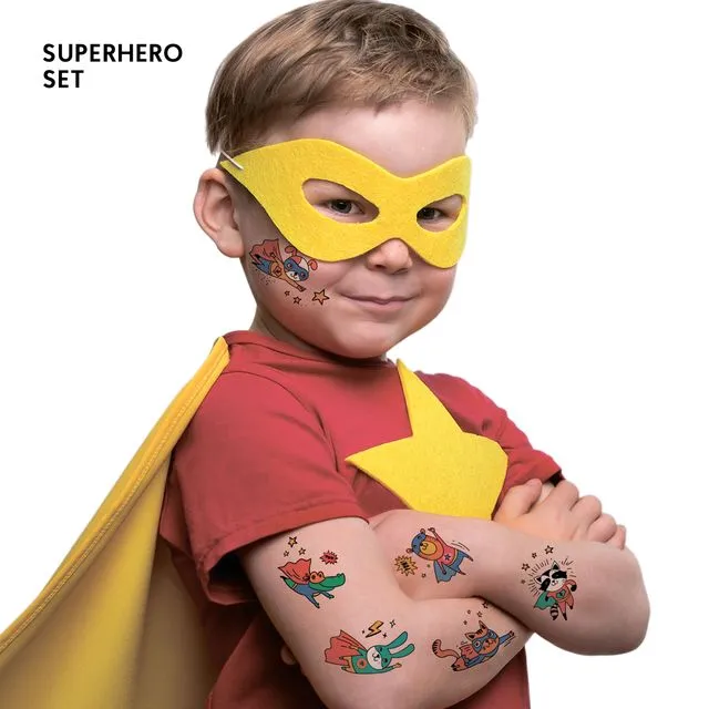 TATTon.me Superhero Set - cool temporary tattoos