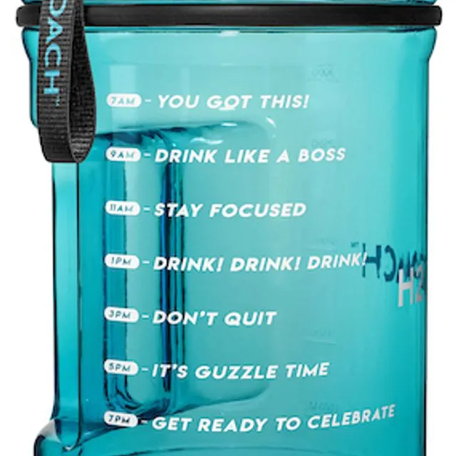 H2OCOACH Blue Gallon Water Bottle - BPA Free - 128 Oz