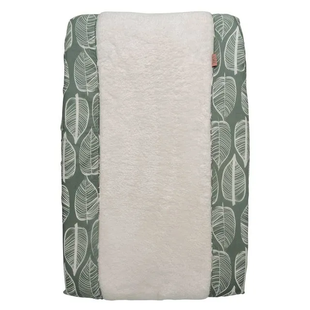 Changing pad cover Beleaf sage green / offwhite