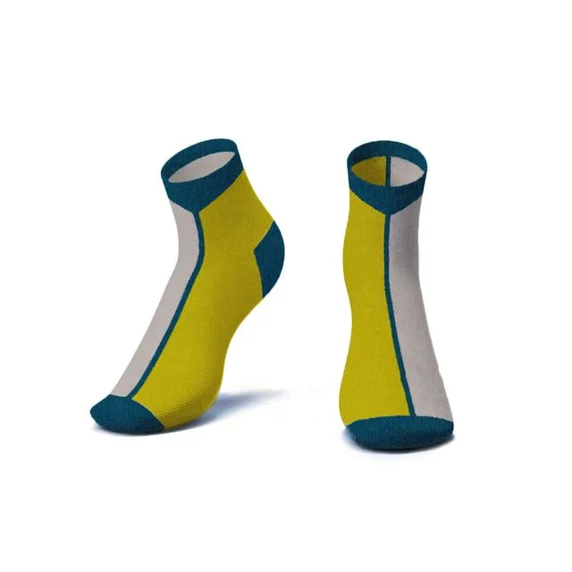 Contrast Ankle Socks in Mustard - Kids