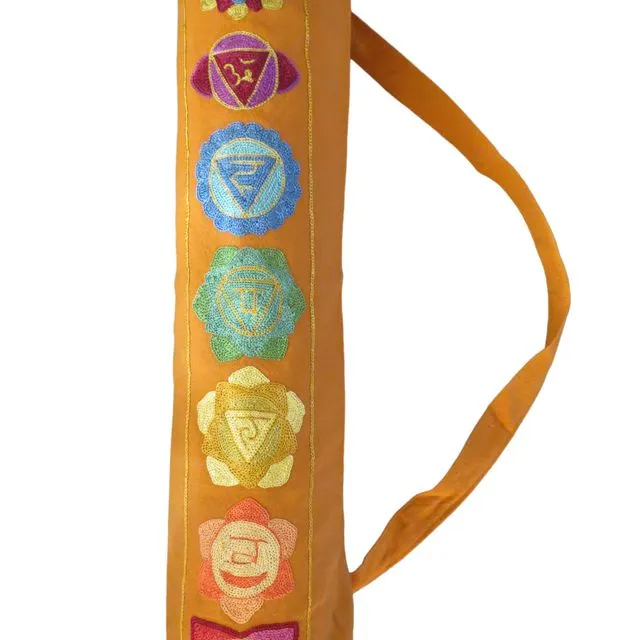 Chakra Design Yoga Mat Bag in Gorgeous Orange