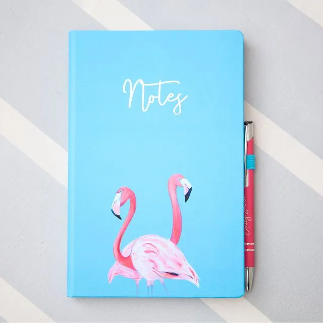 Flossy & Amber Flamingo Notebook & Pen Set