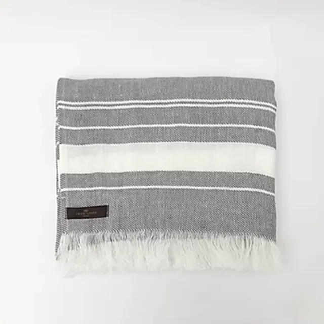Grey Beach Linen Towel