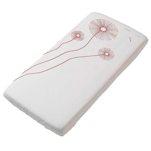 Fitted sheet 70x145 Sparkle rose / offwhite