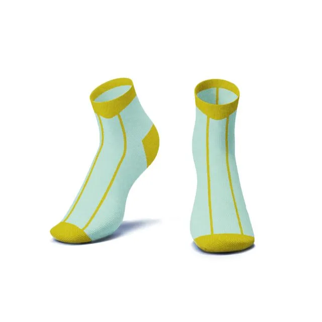 Mustard Stripe Ankle Socks - Kids