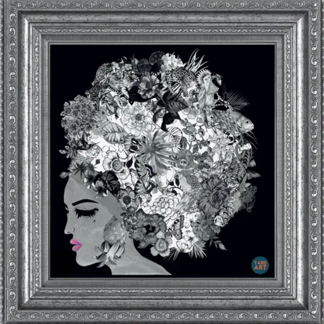 Rosa Black and White - Weatherproof Outdoor Wall Art