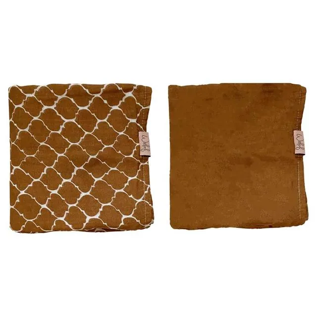 Swaddle 80x80 cm 2-PACK Once upon a dream Hazel brown