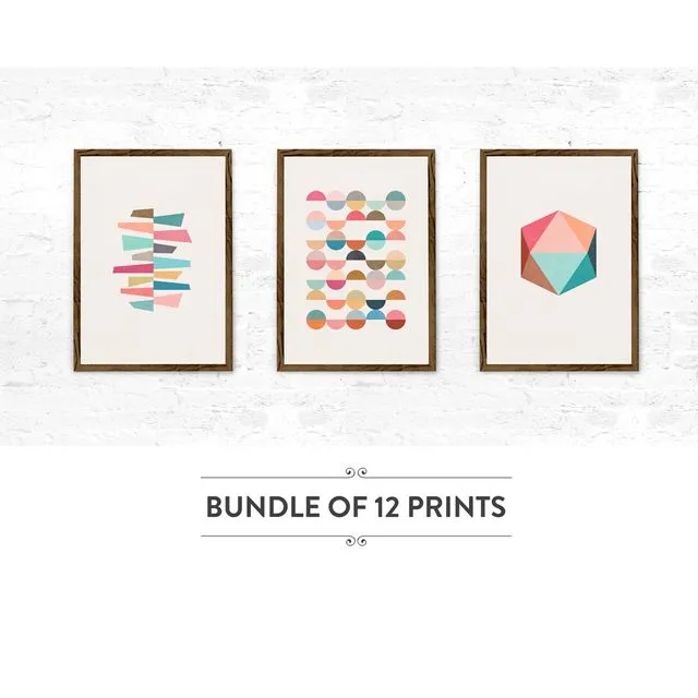 Best Seller Geometric Prints Variety Pack of 12 - bundle 2