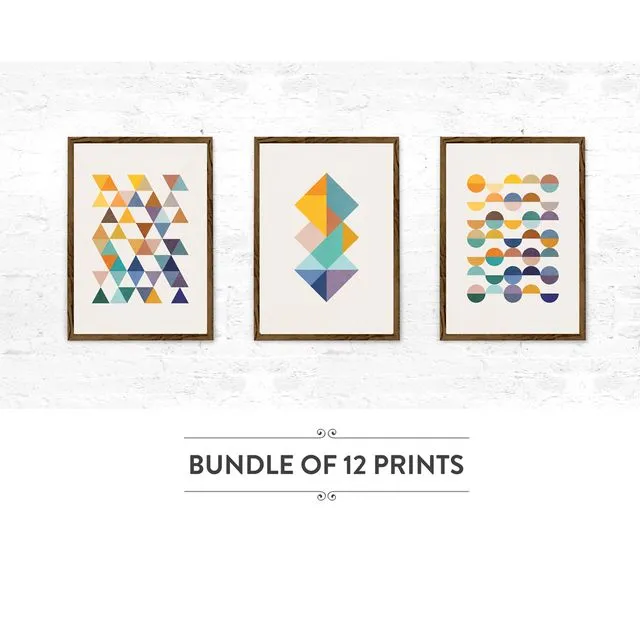Best Seller Geometric Prints Variety Pack of 12 - bundle 3