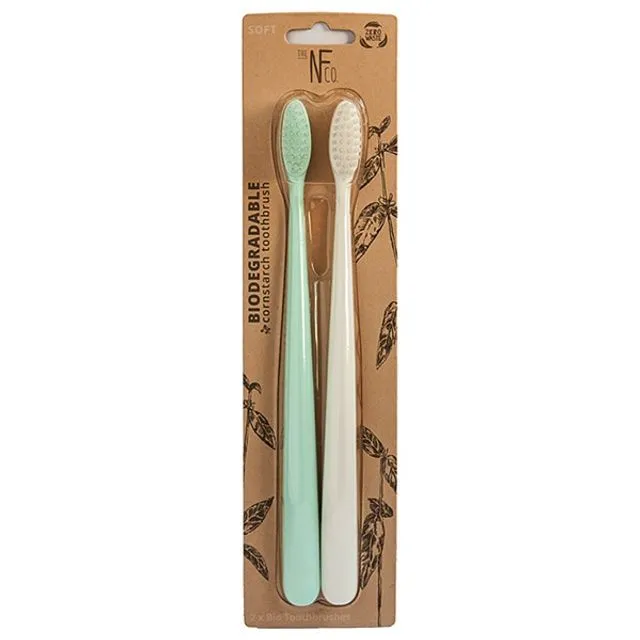 Bio Toothbrush ™ Ivory Desert & River Mint Twin Pack