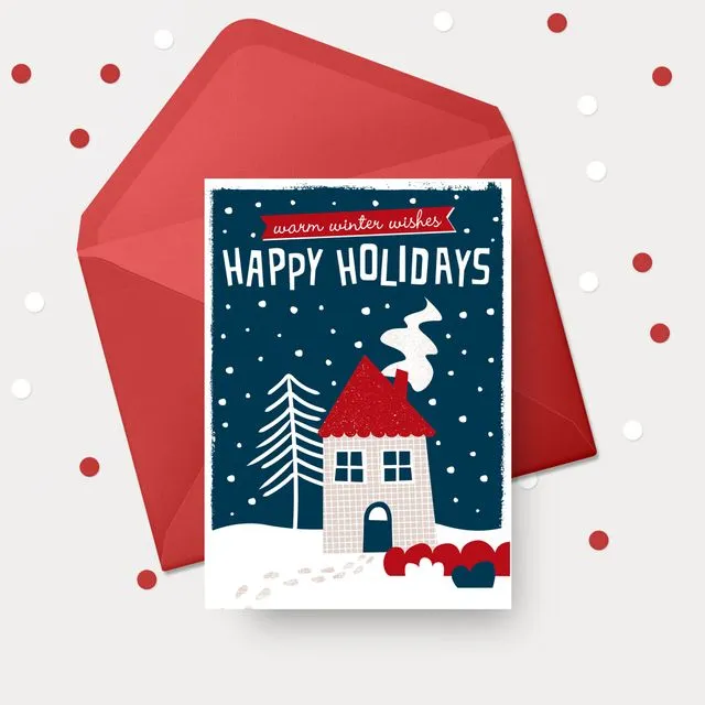 Christmas card - warm winter wishes
