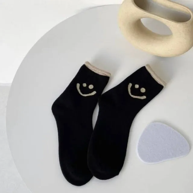 Cafe Smiley Socks