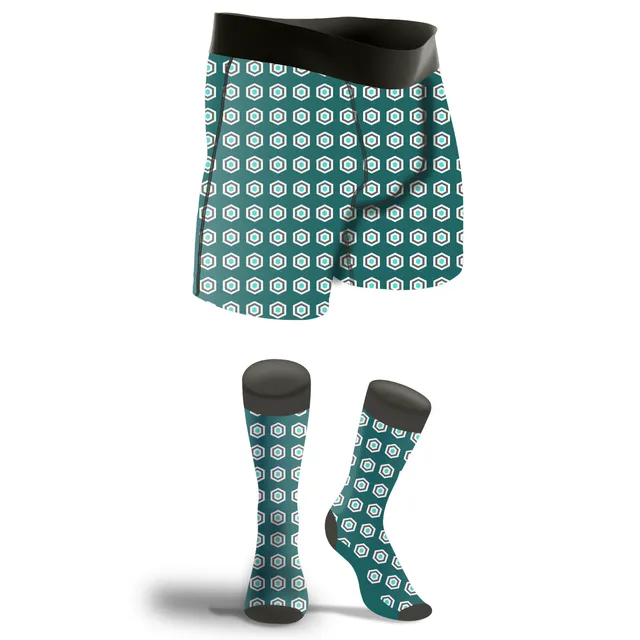 Hexagon Matching Socks and Boxers
