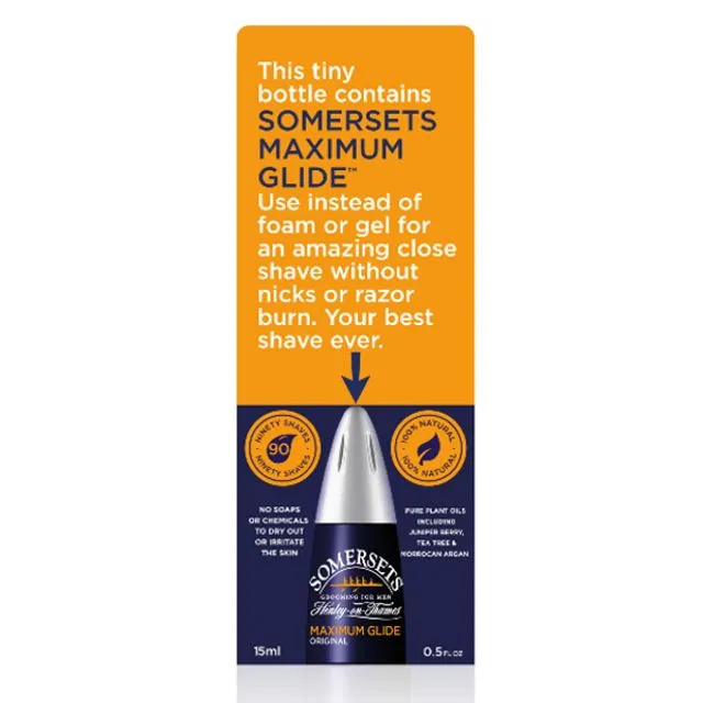 Somersets Maximum Glide Original Shaving Oil 15ml (pack of 6)