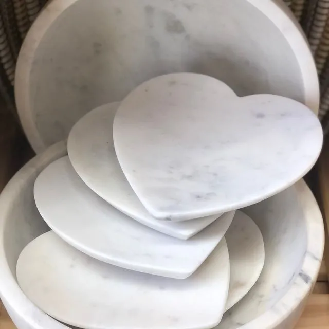 Heart Shaped Marble Plates