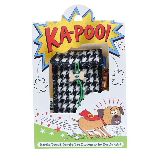 Ka-Poo Doggie Bag - Black & White Check Tartan