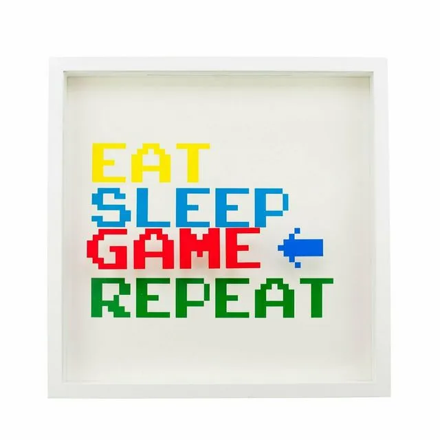 MEMORY BOX FRAME - EAT SLEEP GAME REPEAT