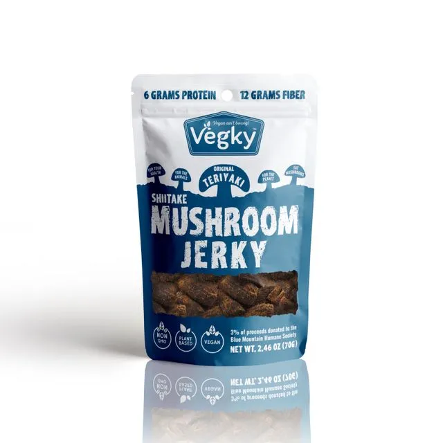VEGKY Mushroom Jerky - Original Teriyaki