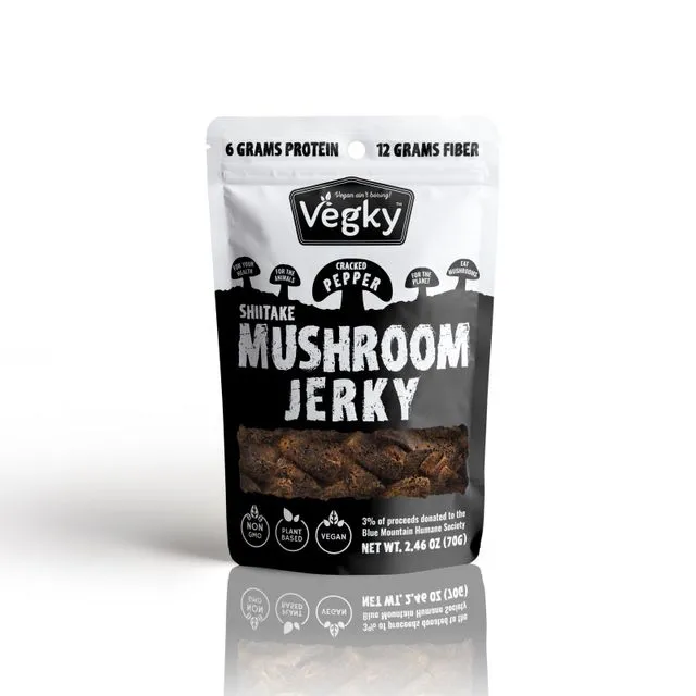 VEGKY Mushroom Jerky - Cracked Pepper