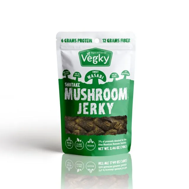 VEGKY Mushroom Jerky - Sweet Wasabi