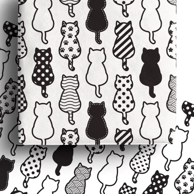 The Cat's Pyjamas eco wrapping paper  - pack of 25