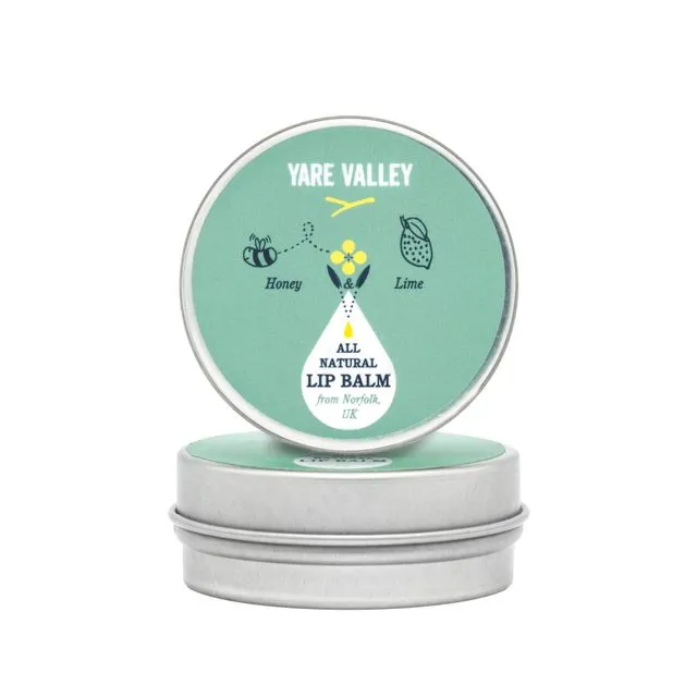 15g All Natural Honey and Lime Lip Balm Tin (Silver) (case of 12)