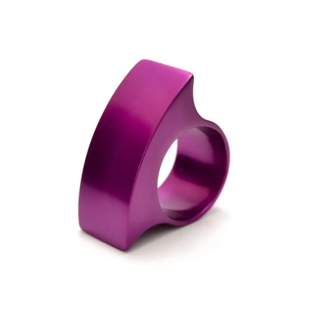 “Tectonics” Robust Aluminium Ring – Delta, Hot Pink