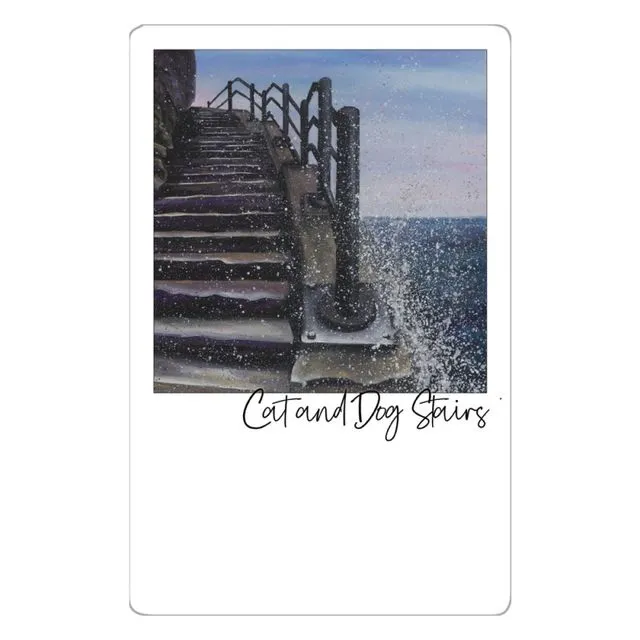 Cat and Dog Stairs Magnet