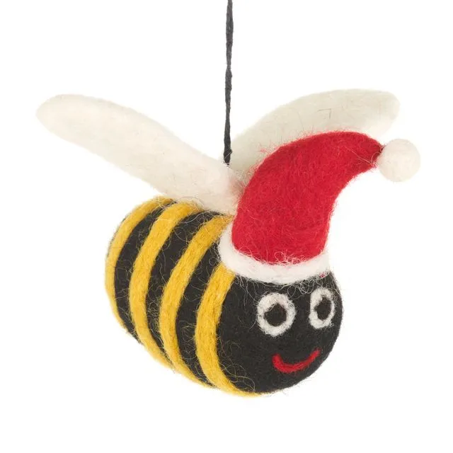 Handmade Felt Christmas Big Bumblebee Hanging Decoration