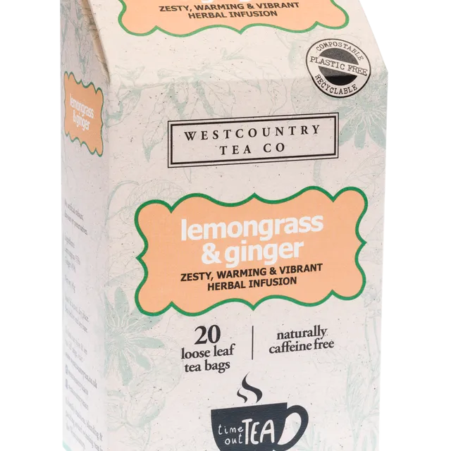 Time Out Tea Lemongrass & Ginger 20 T'Bags - case of 6