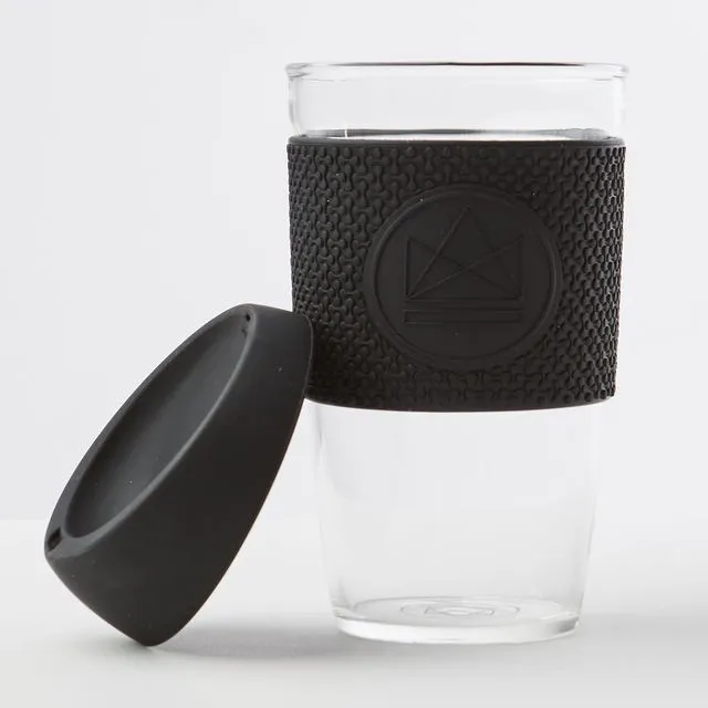 Neon Kactus Reusable Glass Coffee Cup - Rock Star 16oz