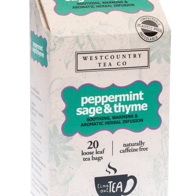 Time Out Tea Peppermint, Sage & Thyme 20 T'Bags - case of 6