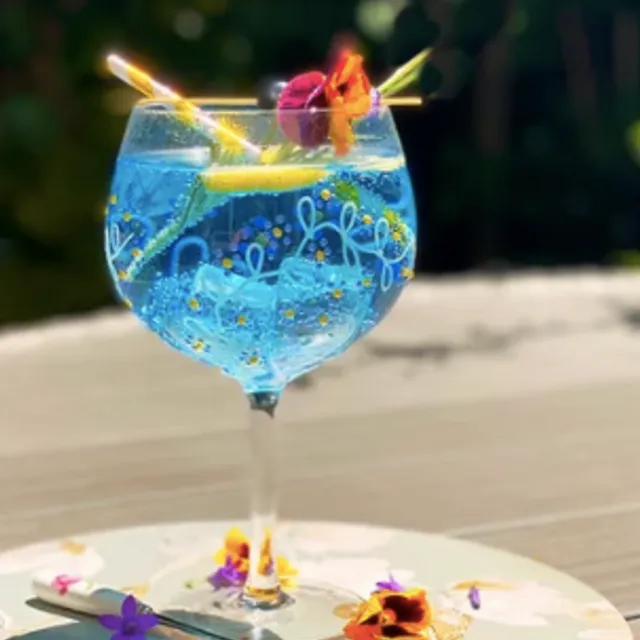 SBS145-SUNNY BY SUE GIN GLASS FORGET ME NOT