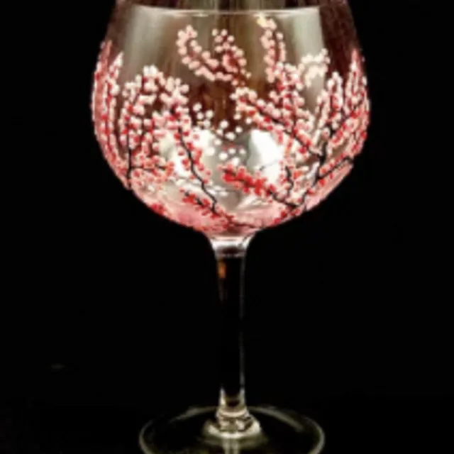 SBS017-SUNNY BY SUE GIN GLASS JAPANESE GARDEN PINK/WHITE
