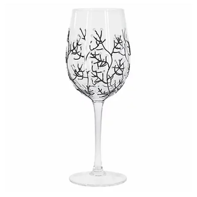 SBS129-SUNNY BY SUE WINE GLASS WHITE BLOSSOM