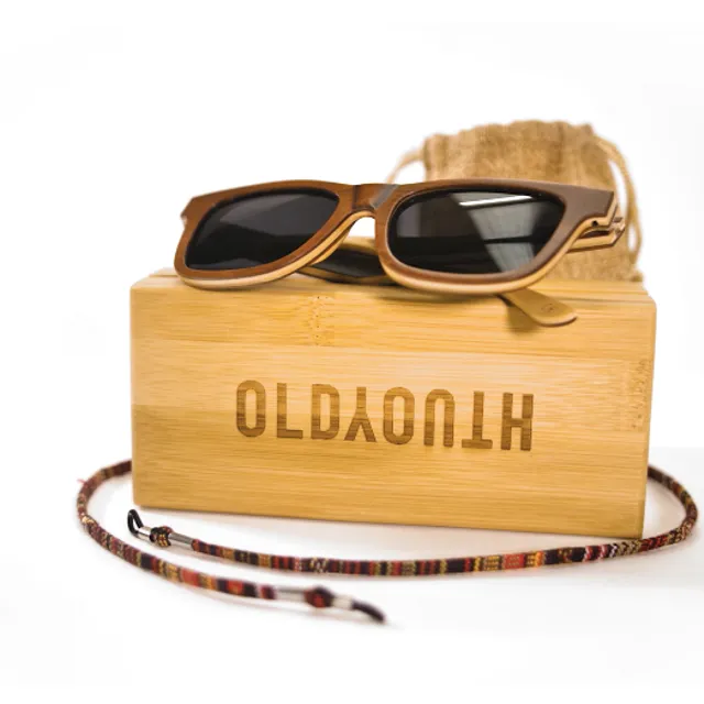 Polarised Skateboard Wood Sunglasses - Old Youth