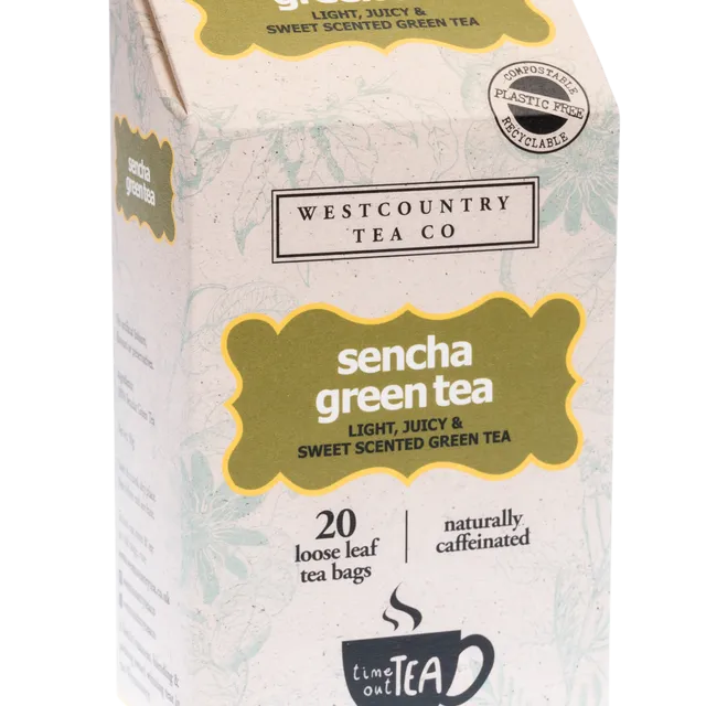 Time Out Tea Sencha Green Tea 20 T'Bags - case of 6