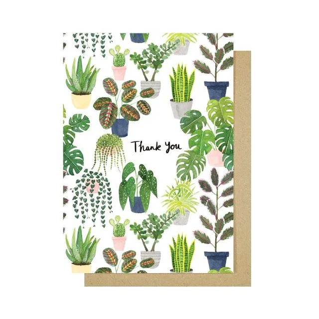 Plants Thank You Greetings Card