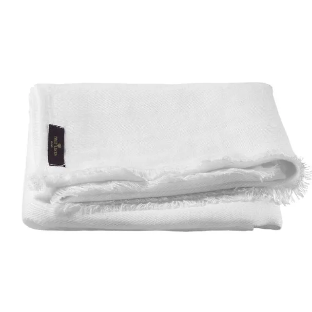 Linen White Huckaback Bath Towel