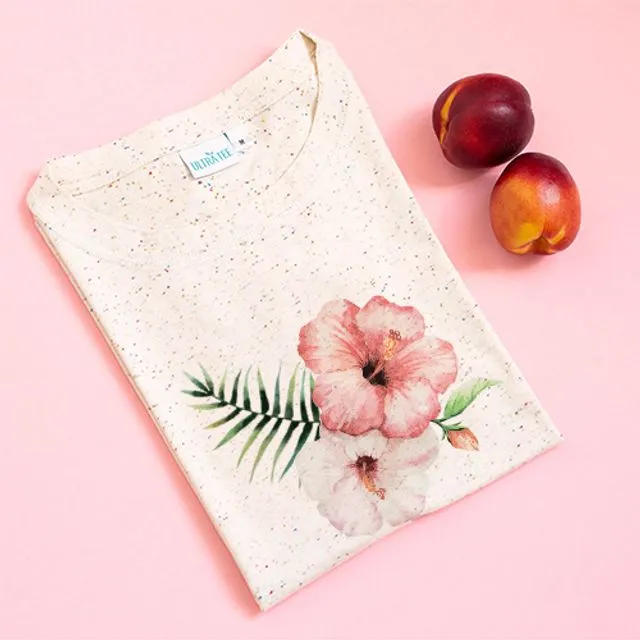 Tropical Flower Speckled T-shirt