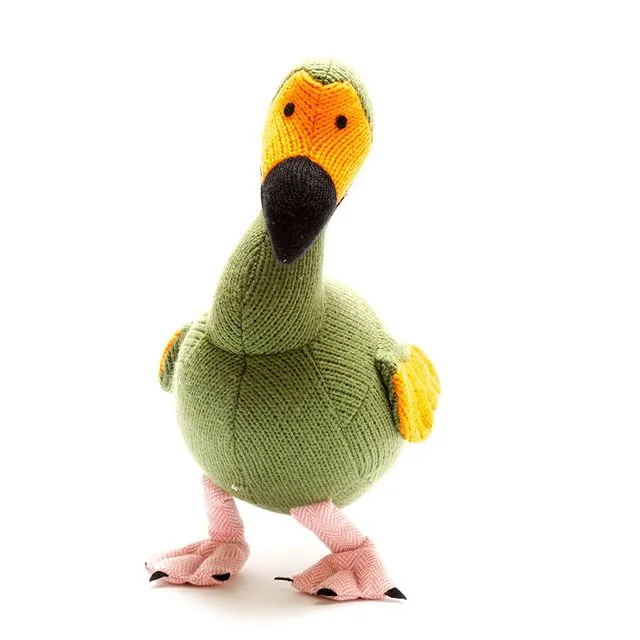 Knitted Moss Green Dodo Soft Toy