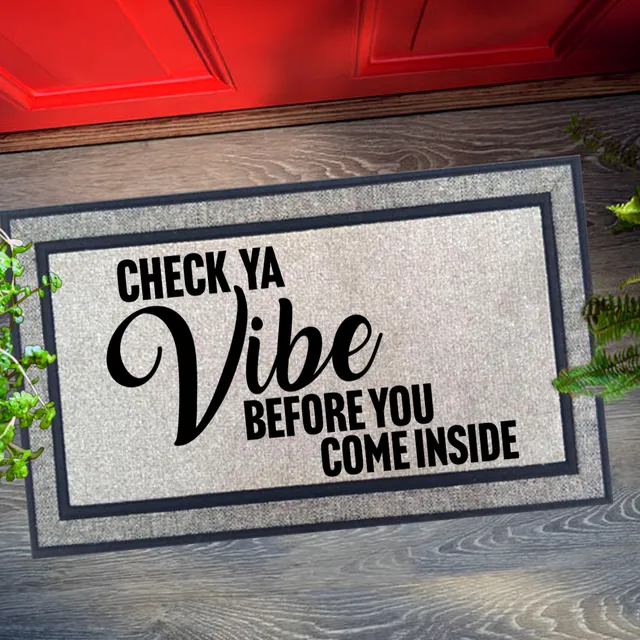 Check Your Vibe Door Mat