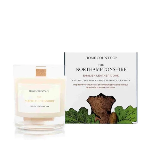 The Northamptonshire - English Leather and Oak Soy Candle