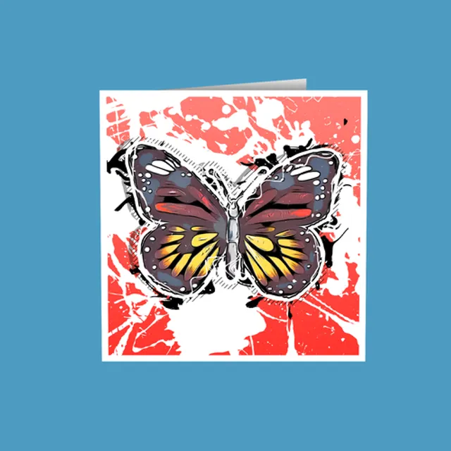 Graphic Abstract Butterfly Greetings Card