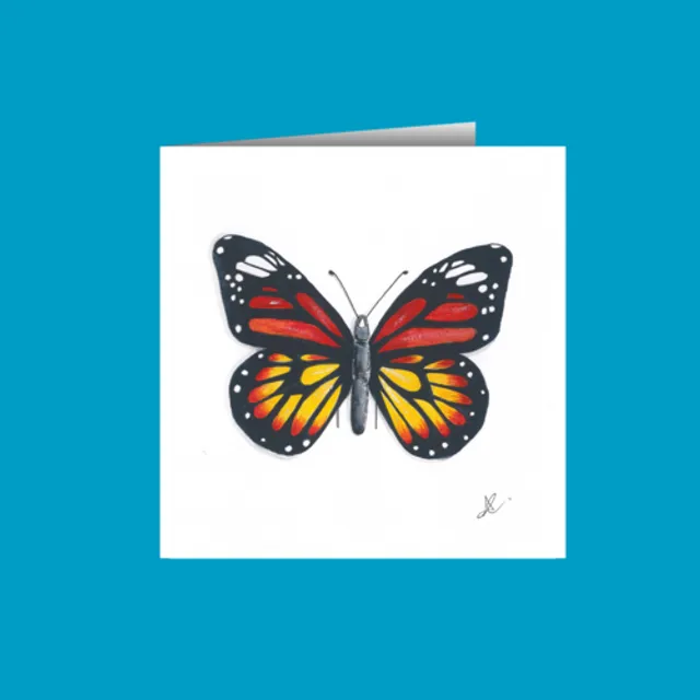 Butterfly (White) Greetings Card