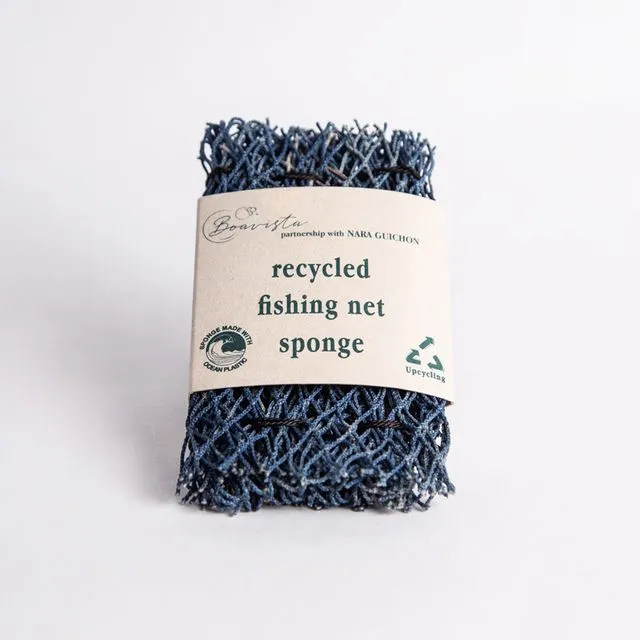 Recycled fishing net sponge