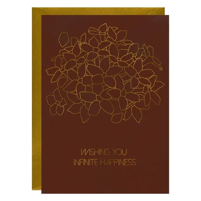 Jasmine Happiness Gold Foiled Greeting Card