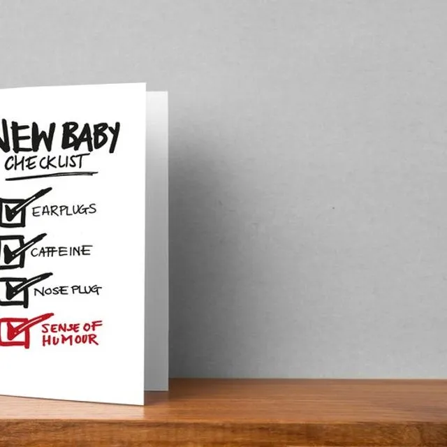 New Baby - Checklist - Greeting Card